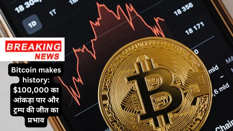 Bitcoin makes history: $100,000 का आंकड़ा पार और ट्रम्प की जीत का प्रभाव